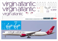 Лазерная декаль на Airbus A350-1000 масштаб 1/144- Virgin Atlantic